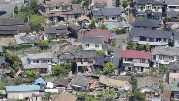 Las casas destruidas en Japón tras un terremoto (archivo) - Sputnik Mundo