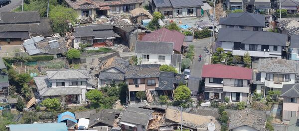 Las casas destruidas en Japón tras un terremoto (archivo) - Sputnik Mundo