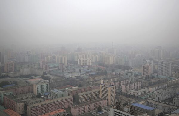 Barrio residencial de Pyongyang, Corea del Norte Barrio residencial de Pyongyang, Corea del Norte - Sputnik Mundo