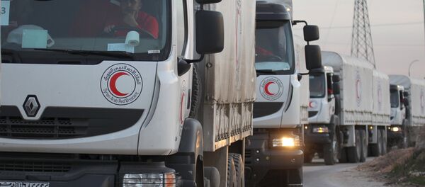 Un convoy de la Media Luna Roja - Sputnik Mundo