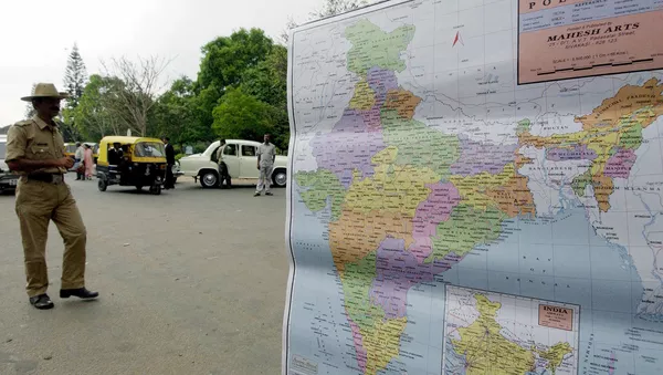 El mapa de la India - Sputnik Mundo