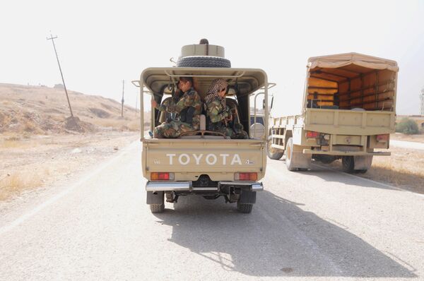 Las combatientes de la unidad femenina de los Peshmerga  - Sputnik Mundo