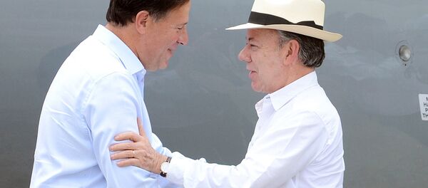 Presidente de Panamá, Juan Carlos Varela, y presidente de Colombia, Juan Manuel Santos - Sputnik Mundo