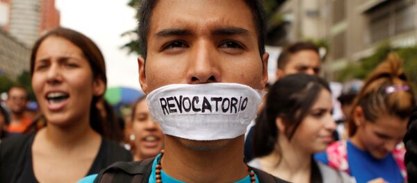 Protesta en Venezuela por el revocatorio del presidente Nicolás Maduro - Sputnik Mundo