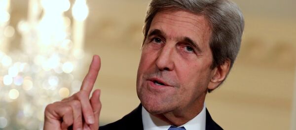 U.S. Secretary of State John Kerry speaks about Syria during a joint news conference with South Korean Foreign Minister Yun Byung-se after the Central Asia Ministerial at the State Department in Washington - Sputnik Mundo