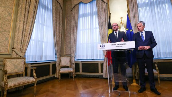 Primer ministro de Bélgica, Charles Michel, y ministro de Exteriores, Didier Reynders - Sputnik Mundo