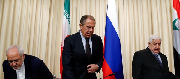 Cancilleres de Irán, Rusia y Siria Cancilleres de Irán, Rusia y Siria - Sputnik Mundo