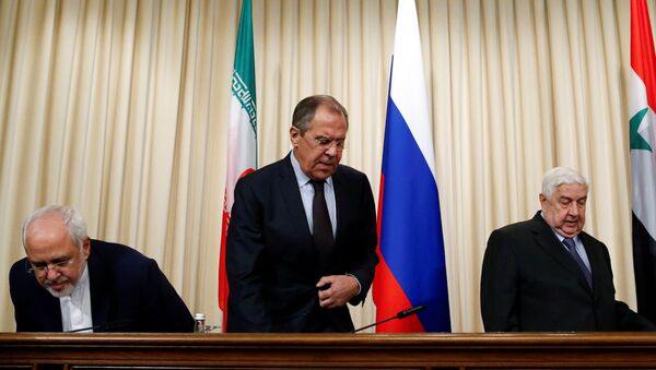 Cancilleres de Irán, Rusia y Siria - Sputnik Mundo