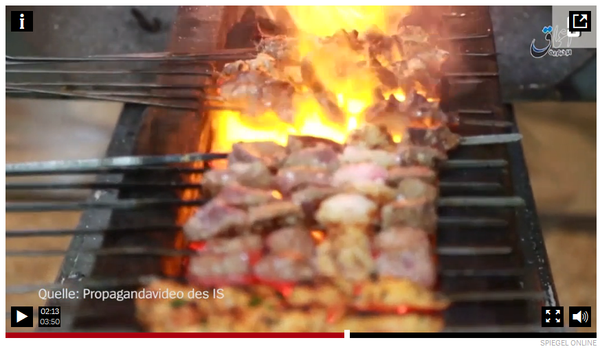 La captura de pantalla del vídeo de Spiegel sobre Mosul. El aviso de que el vídeo es la propaganda de Daesh fue añadido más tarde. - Sputnik Mundo