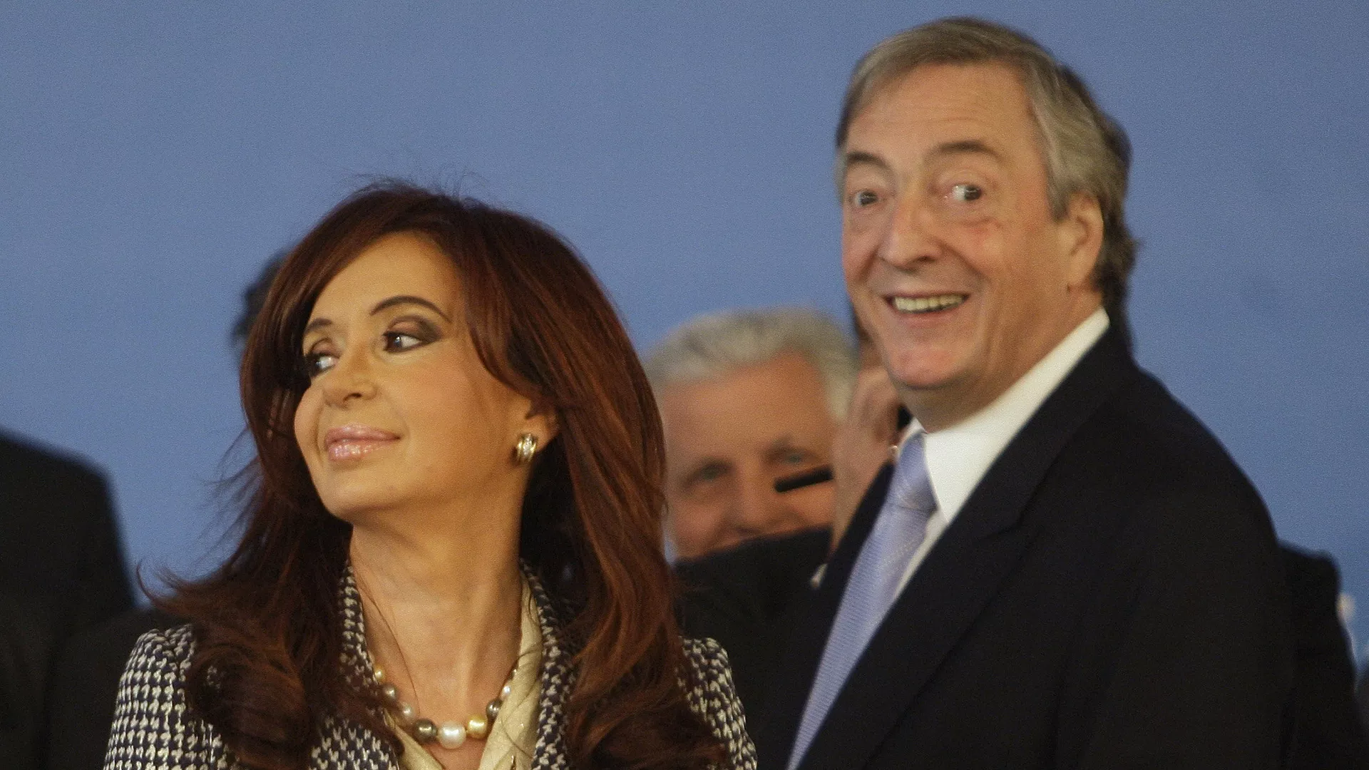 La vicepresidenta y exmandataria Cristina Fernández de Kirchner, y su esposo, expresidente de Argentina, Néstor Kirchner