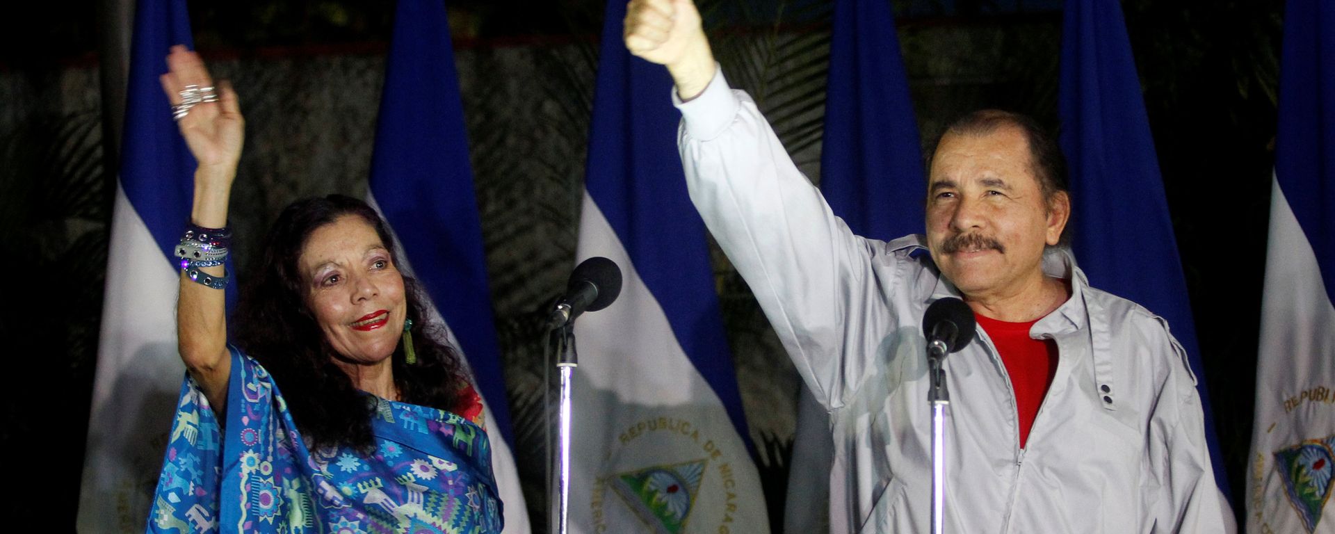 El presidente de Nicaragua, Daniel Ortega, y la vicepresidenta de la República, Rosario Murillo El presidente de Nicaragua, Daniel Ortega, y la vicepresidenta de la República, Rosario Murillo - Sputnik Mundo, 1920, 02.08.2021