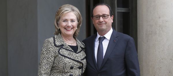 Hillary Clinton y Francois Hollande - Sputnik Mundo