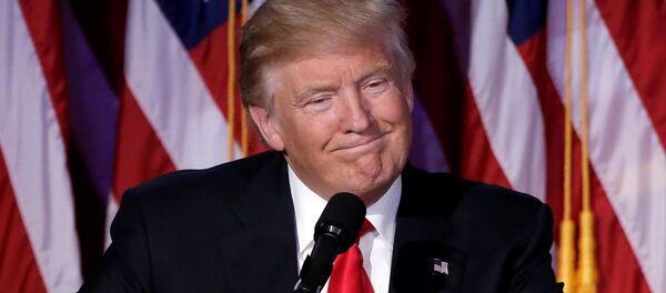 U.S. President-elect Donald Trump speaks at election night rally in Manhattan, New York, U.S., November 9, 2016 U.S. President-elect Donald Trump speaks at election night rally in Manhattan, New York, U.S., November 9, 2016 - Sputnik Mundo