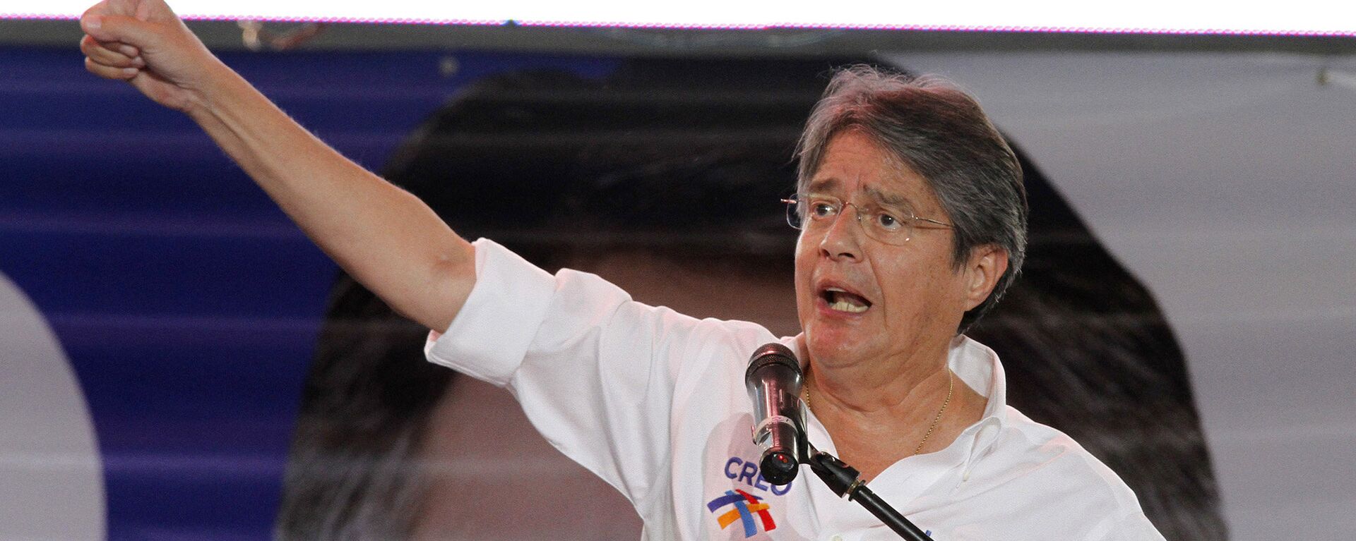 Opposition presidential candidate of the Movement Creando Oportunidades, CREO, party, Guillermo Lasso, delivers a speech during his closing campaign rally in Guayaquil, Ecuador, Thursday, Feb. 14, 2013. - Sputnik Mundo, 1920, 03.10.2021