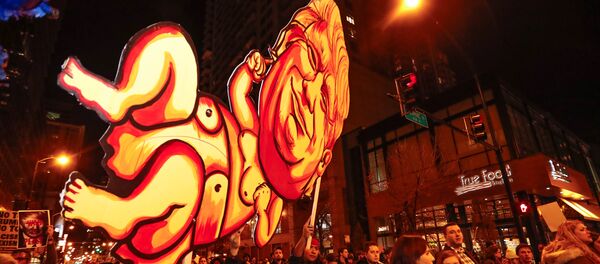 Protestas contra Donald Trump en EEUU - Sputnik Mundo