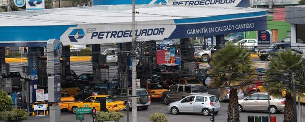 Una gasolinera de Petroecuador Una gasolinera de Petroecuador - Sputnik Mundo