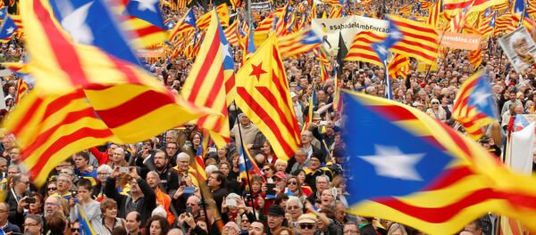 Las manifestaciones en Cataluña - Sputnik Mundo