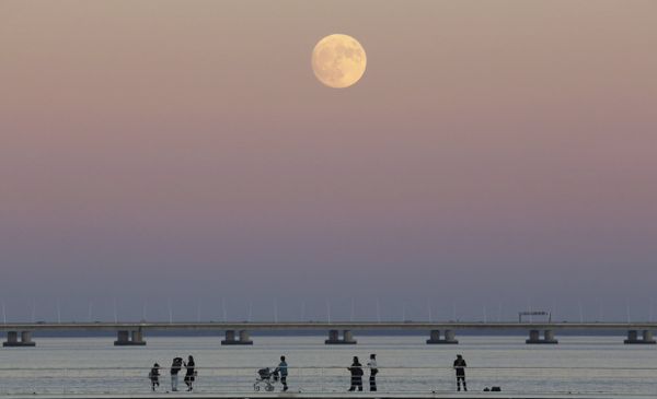 La superluna, desde distintos puntos de la Tierra - Sputnik Mundo