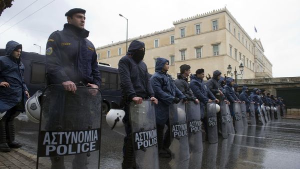 Policía griega Policía griega - Sputnik Mundo