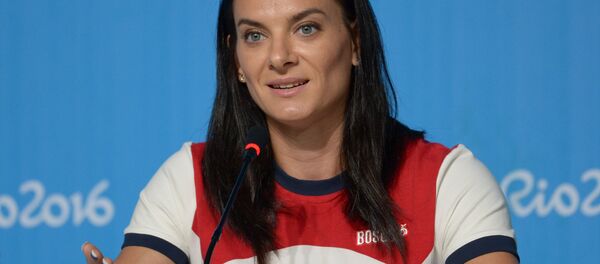 Elena Isinbáyeva, doble campeona olímpica rusa en saltos con pértiga - Sputnik Mundo