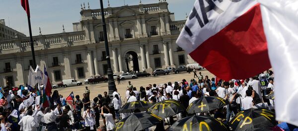Una protesta en Chile (archivo) - Sputnik Mundo