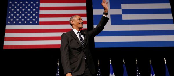 Barack Obama, el presidentede EEUU, en Grecia - Sputnik Mundo