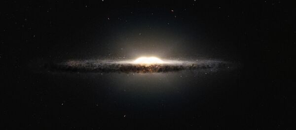 Interpretación artística del centro de la Vía Láctea - Sputnik Mundo