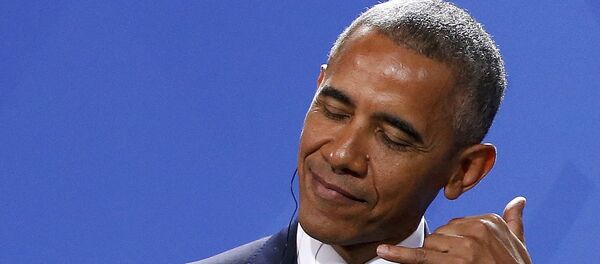 El presidente saliente de EEUU, Barack Obama, durante su visita a Alemania - Sputnik Mundo