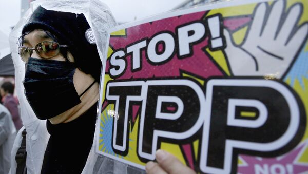 Protesta contra el TPP (archivo) - Sputnik Mundo