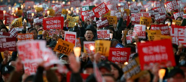 Las protestas en Seul - Sputnik Mundo