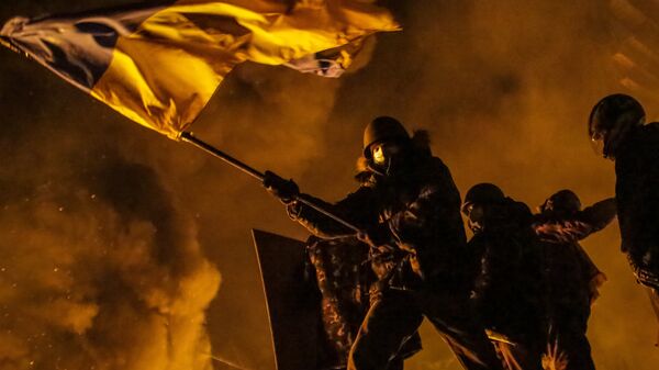 Los disturbios del Maidán en la capital de Ucrania en 2014 Los disturbios del Maidán en la capital de Ucrania en 2014 - Sputnik Mundo