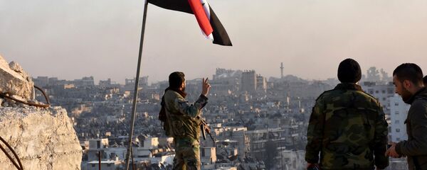 Soldados sirios en Alepo Soldados sirios en Alepo - Sputnik Mundo