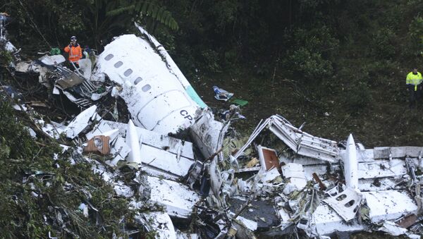 Restos del avión en el que iba el Chapecoense - Sputnik Mundo