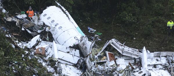 Restos del avión en el que iba el Chapecoense - Sputnik Mundo