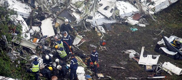 Lugar del siniestro del avión en el que viajaba el equipo brasileño Chapecoense - Sputnik Mundo