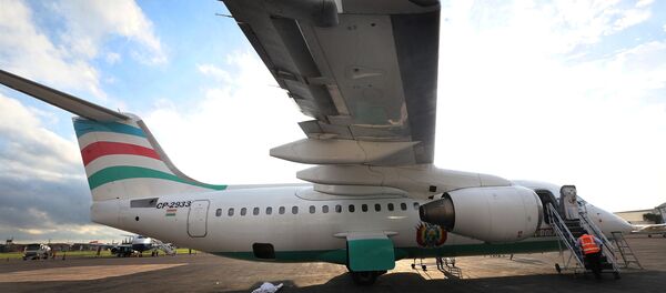 The Bolivian Lamia airlines plane, which crashed into the Colombian jungle on November 29, 2016, with the Brazilian soccer team Chapecoense onboard, is seen near Medellin, Colombia - Sputnik Mundo