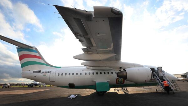 The Bolivian Lamia airlines plane, which crashed into the Colombian jungle on November 29, 2016, with the Brazilian soccer team Chapecoense onboard, is seen near Medellin, Colombia - Sputnik Mundo