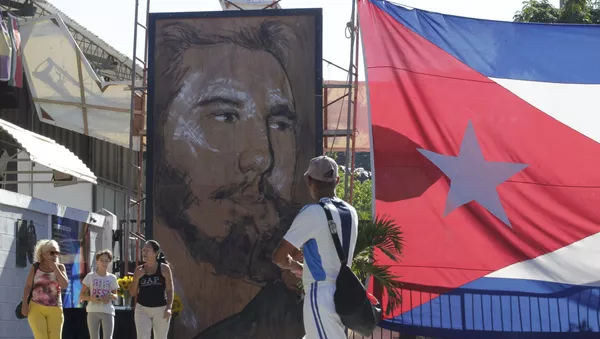 Retrato de Fidel Castro, el expresidente de Cuba
