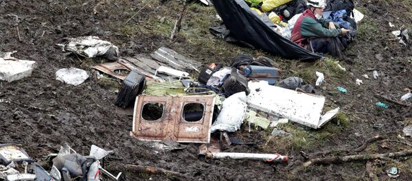 Restos del avión con futbolistas del club brasileño Chapecoense (archivo) - Sputnik Mundo