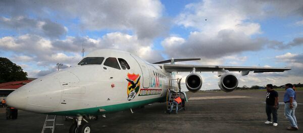 El avión del equipo Chapecoense antes de despegar - Sputnik Mundo