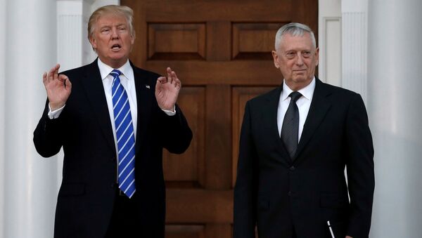 Presidente electo de EEUU, Donald Trump, y nuevo jefe del Pentágono, James Mattis - Sputnik Mundo