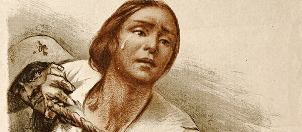 Cartel de los tiempos de la Gran Guerra Patria: los soldados fascistas esclavizan a las mujeres soviéticas - Sputnik Mundo