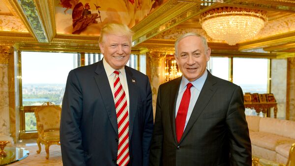 Donald Trump y Benjamín Netanyahu - Sputnik Mundo