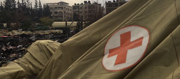 El hospital ruso tras el bombardeo en Alepo - Sputnik Mundo