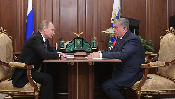 Vladímir Putin e Ígor sechin - Sputnik Mundo