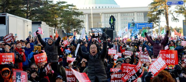 Protestas en Corea del Sur contra la presidenta Park Geun-hye - Sputnik Mundo