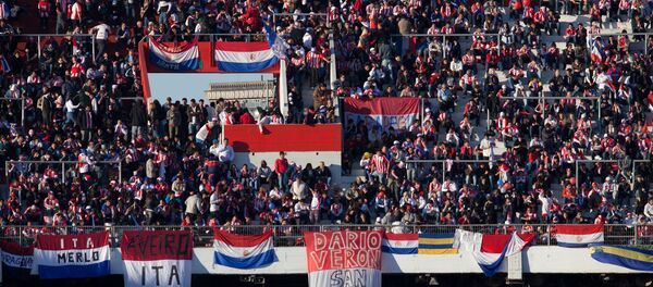 Paraguayos hinchan en Copa América 2011 en Argentina - Sputnik Mundo
