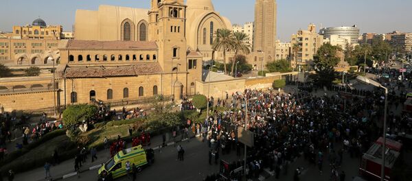 Protestas en la Catedral Ortodoxa Copta de San Marco, El Cairo - Sputnik Mundo