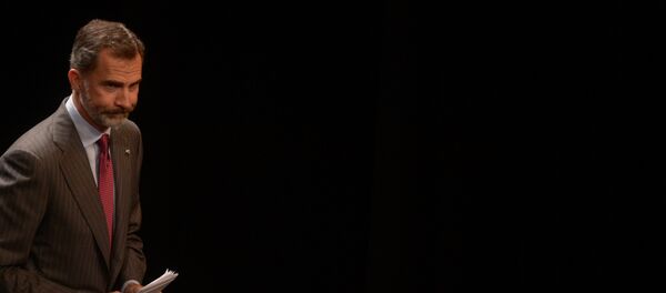 Spain's King Felipe VI leaves the podium during the Gold Medal for Merit in Fine Arts awards ceremony at the Victoria Eugenia theatre in San Sebastian, Spain December 5, 2016. REUTERS/Vincent West - Sputnik Mundo