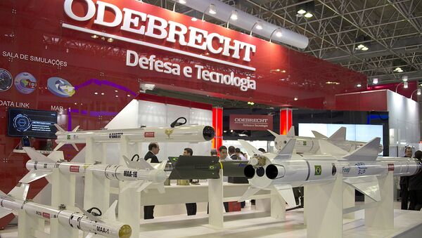 Stand de Odebrecht en una exposición - Sputnik Mundo